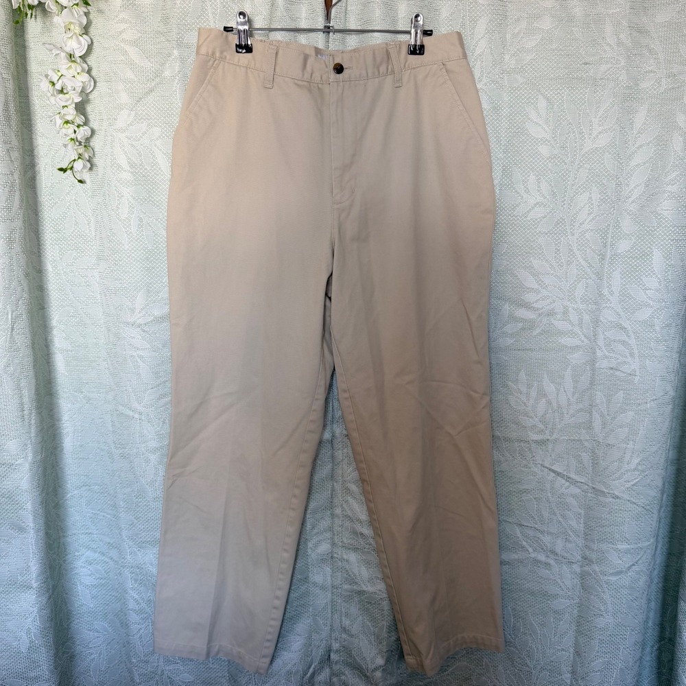 VTG 90s Butter Mom Womens 12 Khaki Chino Pants Cotton Straight Leg Classic